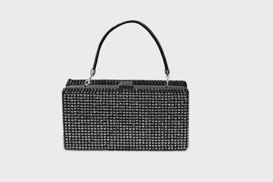 Black crystals soiree bag